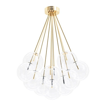 Contemporary Elegance: Eichholtz Molecule Ceiling Lamp 3D model image 1 