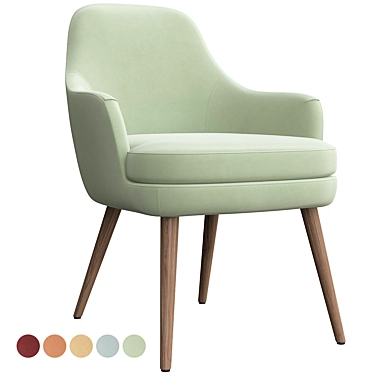 Elegant Walter Knoll 375 Chair 3D model image 1 