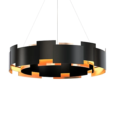 Modern Bronze LED Pendant Light 3D model image 1 