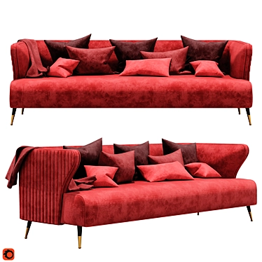 Retro-Inspired Fehring DecoDom Sofa 3D model image 1 