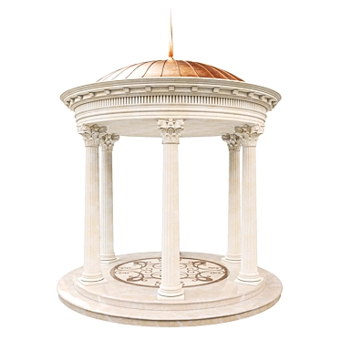 Elegant Outdoor Rotunda Gazebo 3D model image 1 