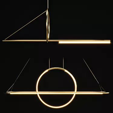 DAGRUNG & SIRIS Pendant Light: Contemporary Elegance Illuminated 3D model image 1 