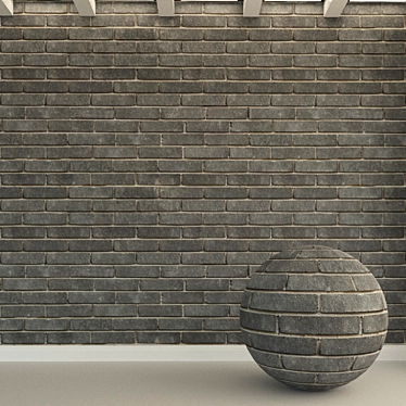 Vintage Red Brick Wall 3D model image 1 