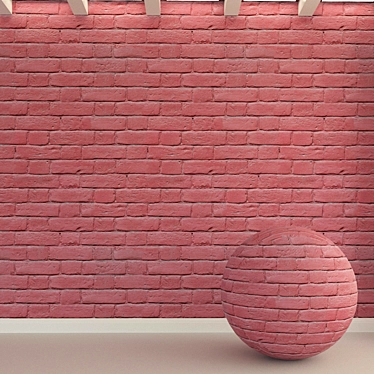 Vintage Brick Wall 3D model image 1 