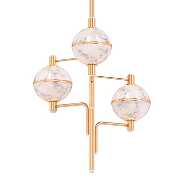 Elegant Andros II Suspension Lamp 3D model image 1 