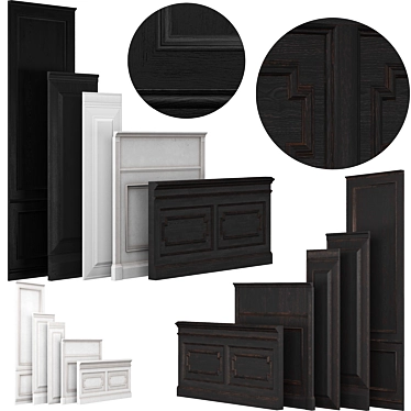 Versatile Decorative Panel Set 3D model image 1 