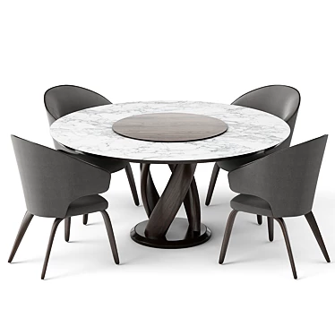 Virtuos D Round Dining Table: Elegant and Functional 3D model image 1 