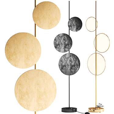 Ambiente K Floor Lamp: Sleek Black Illumination 3D model image 1 