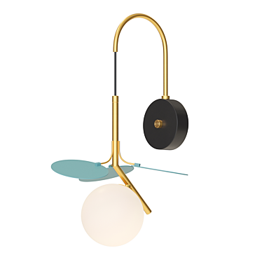 Elegant Matisse Blue Pendant Lamp 3D model image 1 