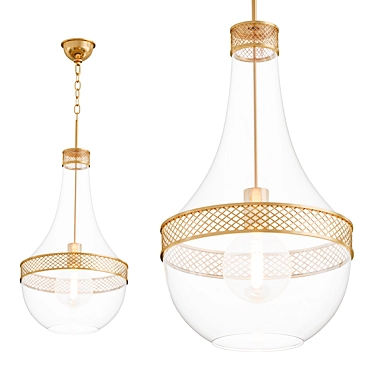 Elegant Hagen Pendant Light 3D model image 1 