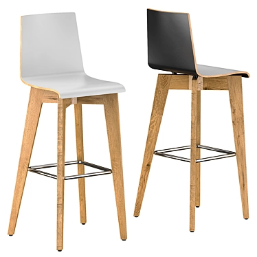 Frovi JIG Laminate Stool: Modern, Versatile Seating 3D model image 1 