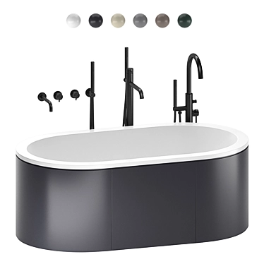 Luxury Italian Cielo Cibele Bath Tub 3D model image 1 