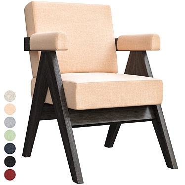 Sleek Matteus Dining Chair 3D model image 1 