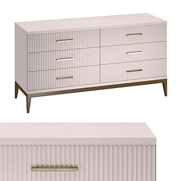 Elegant Melbourne Chest of Drawers 3D model image 1 