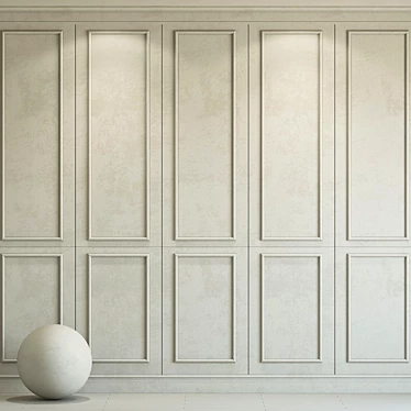 Elegant Molded Decorative Plaster 3D model image 1 