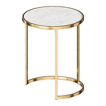 Modern White Marble Interior Table 3D model image 1 