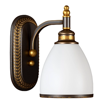 Classic Metal and Glass Sconce 3D model image 1 