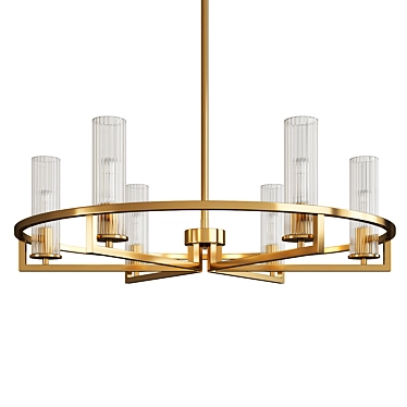 Elegant Bolton Chandelier 3D model image 1 