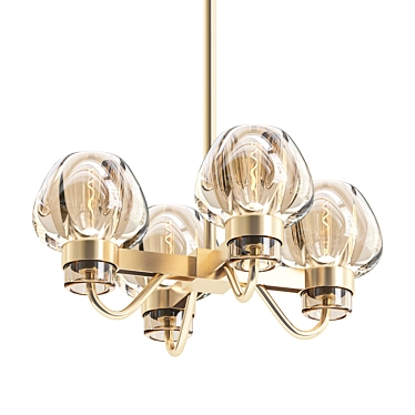 Elegant Montalembert 4-Light Pendant 3D model image 1 