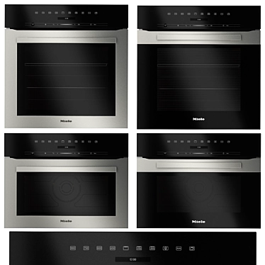 Miele Oven Set: H7164BP, H7140BM, H7264B, H7240BM 3D model image 1 