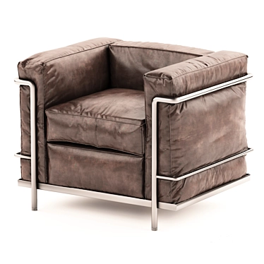 Sleek Cassina LC2 Armchair 3D model image 1 