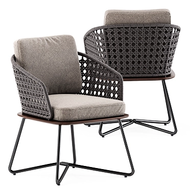 Stylish Comfort: Rivera Little Armchair by Minotti 3D model image 1 