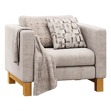 Crate&Barrel Pacific Wood Armchair 3D model image 1 