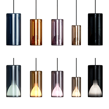 Elegant Suspension Light: Penta Lit 3D model image 1 