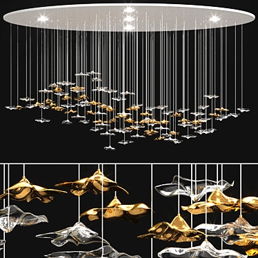 Coastal Sands Hanging Chandelier 3D model image 1 