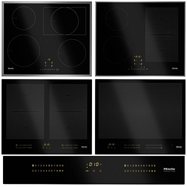 Miele Induction Hob Set: Stylish and Powerful 3D model image 1 