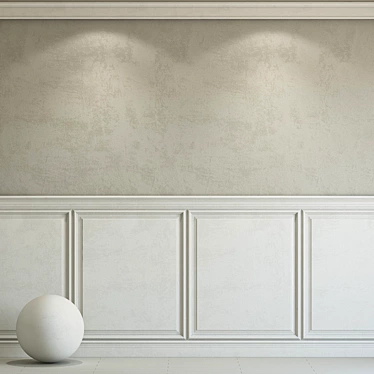 Decorative Plaster with Molding 3D model image 1 