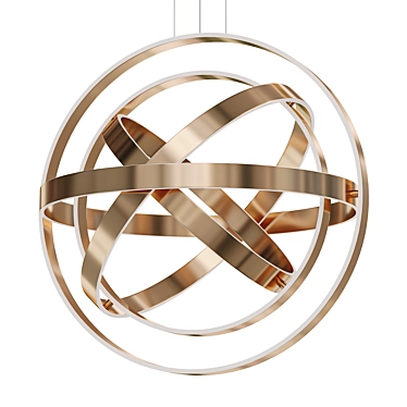 GALAKTIKA 02: Sleek 3D Brass Luminary 3D model image 1 
