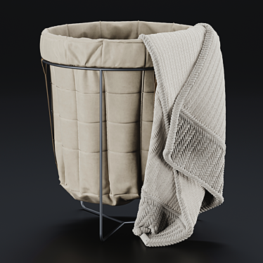 Foldable Laundry Basket 3D model image 1 