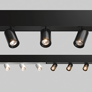 Donolux Petite Track Lights: Modern, Sleek Design 3D model image 1 