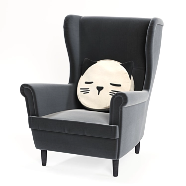 Ikea Kids Armchair STRANDMON: Comfy & Cute 3D model image 1 