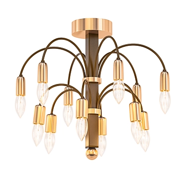 Elegant 1960s Sciolari Chandelier 3D model image 1 