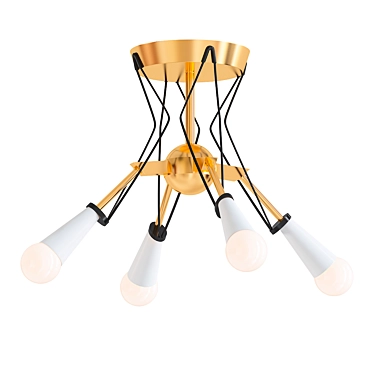 Elegant Piro Flush Mount 3D model image 1 