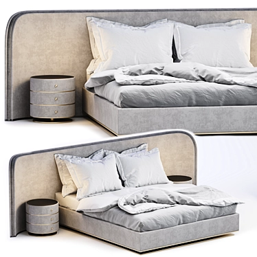 FRATO Calabria Bed: Modern Italian Design 3D model image 1 