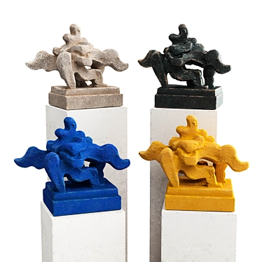 Heavenly Harmony: Jacques Lipchitz Engel Sculpture 3D model image 1 