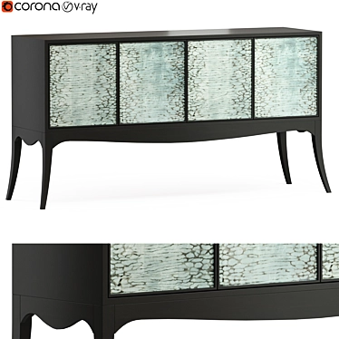 Elodie 70" Hooker TV Stand 3D model image 1 