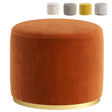 Modern Tape Pouf 3D model image 1 