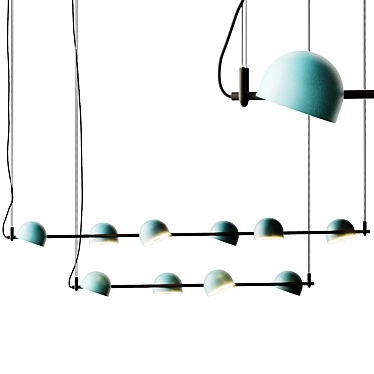 Sleek Linear Pendant by Aisslinger 3D model image 1 