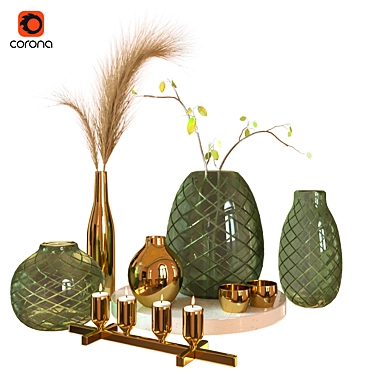  Elegant Decorative Set for Adornments 3D model image 1 