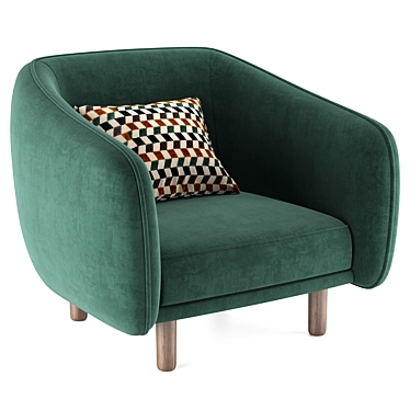 Ergo-Corner Chair: Modern, Comfortable, Versatile 3D model image 1 