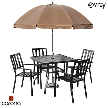 Elegant Castanon Dining Set 3D model image 1 