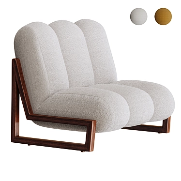 Designer Theodore Armchair: Timeless Elegance 3D model image 1 