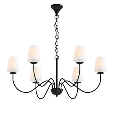 Goin 6-Light Shaded Classic Chandelier 3D model image 1 