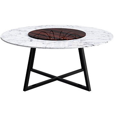 Denver Dining Table: Contemporary Design for Elegant Dining 3D model image 1 