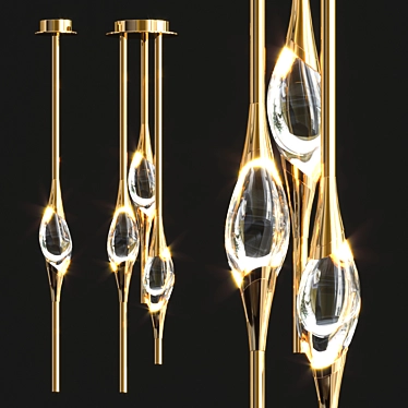 Elegant IL PEZZO 12 Round Chandelier 3D model image 1 