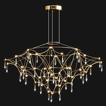 Glamor LED Chandelier: Elegant Illumination 3D model image 1 